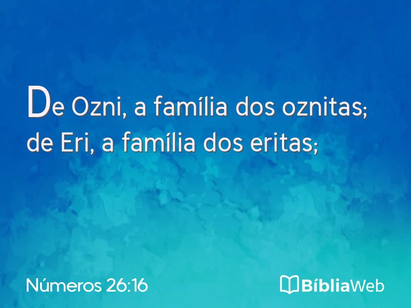 Números 26:16 em imagem para compartilhar