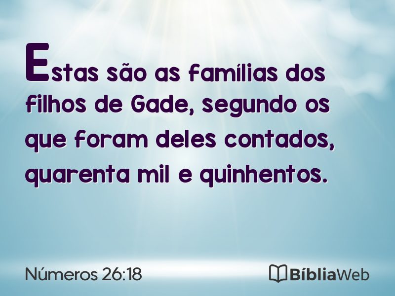 Números 26:18 em imagem para compartilhar
