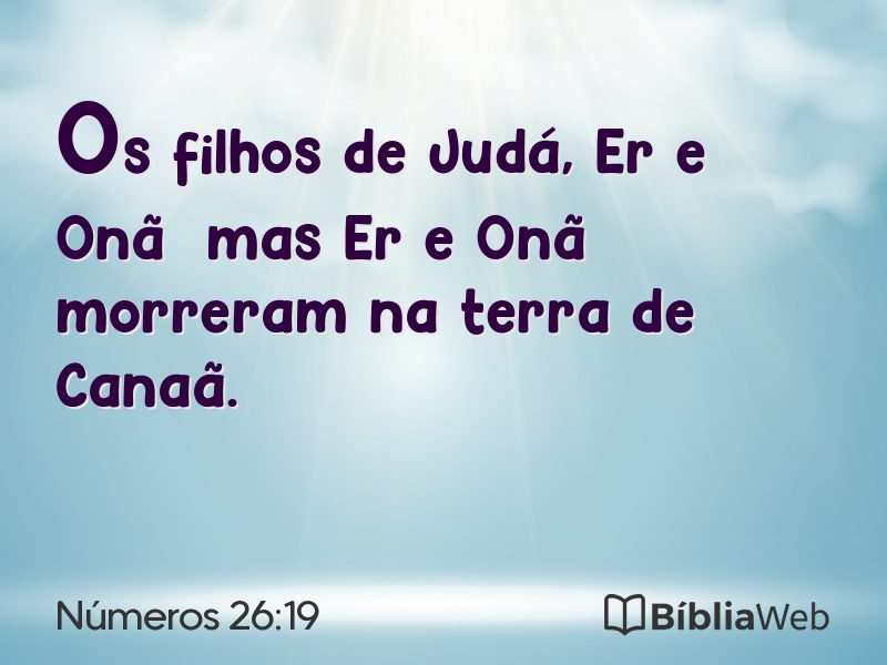 Números 26:19 em imagem para compartilhar