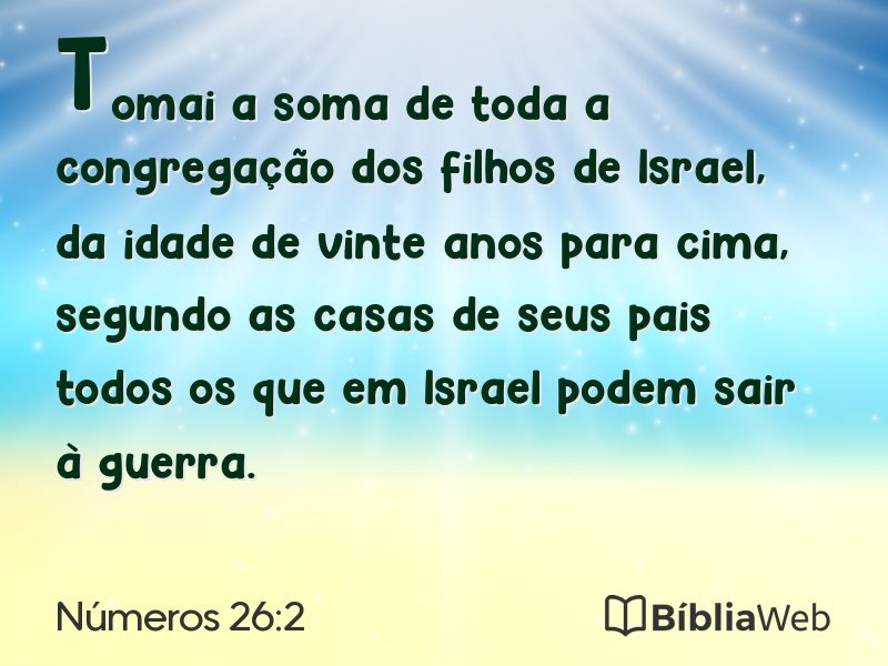 Números 26:2 em imagem para compartilhar