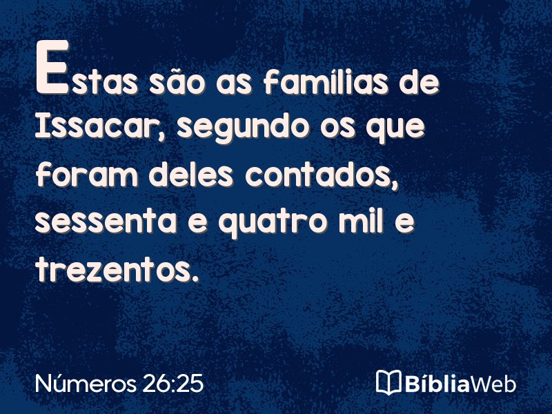 Números 26:25 em imagem para compartilhar