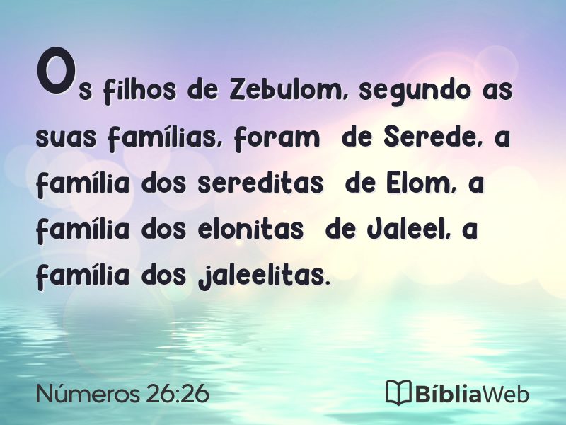 Números 26:26 em imagem para compartilhar