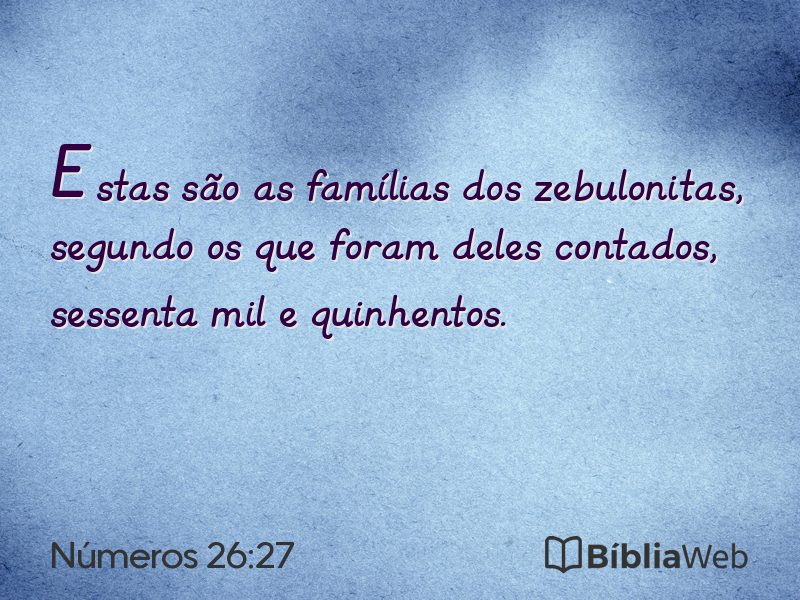 Números 26:27 em imagem para compartilhar