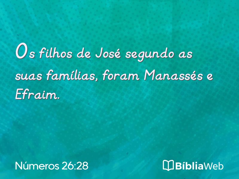 Números 26:28 em imagem para compartilhar