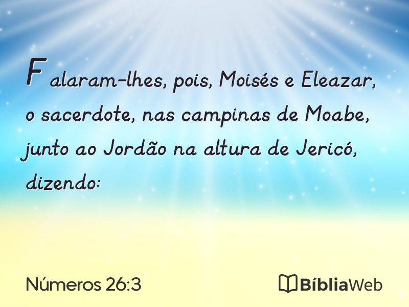 Números 26:3 em imagem para compartilhar
