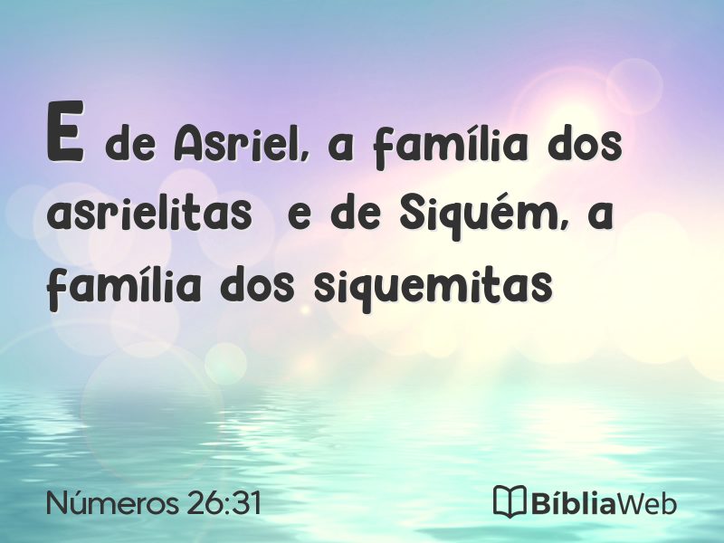 Números 26:31 em imagem para compartilhar