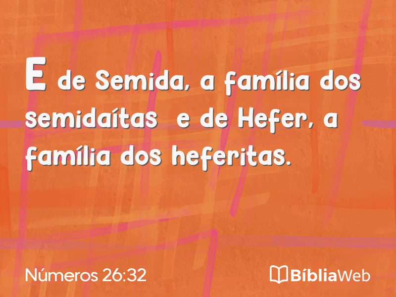 Números 26:32 em imagem para compartilhar