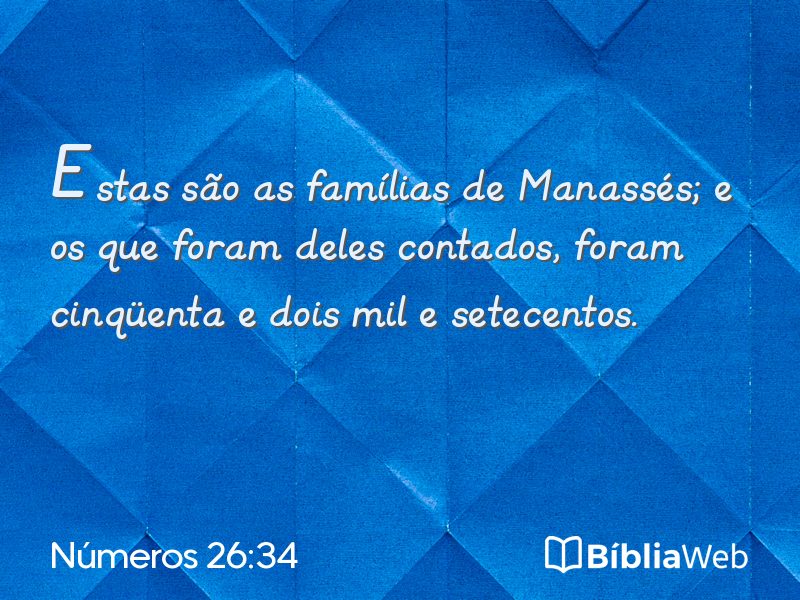 Números 26:34 em imagem para compartilhar