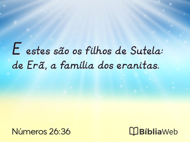 Números 26:36 em imagem para compartilhar