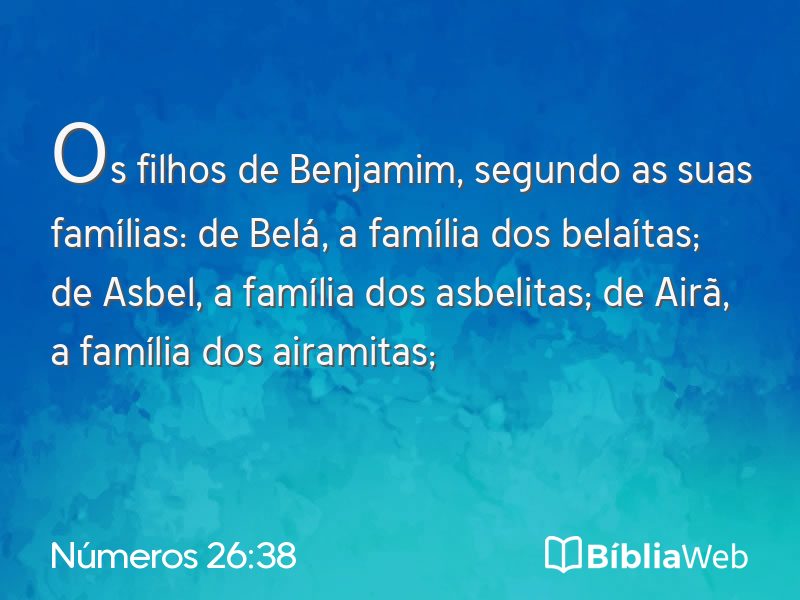 Números 26:38 em imagem para compartilhar