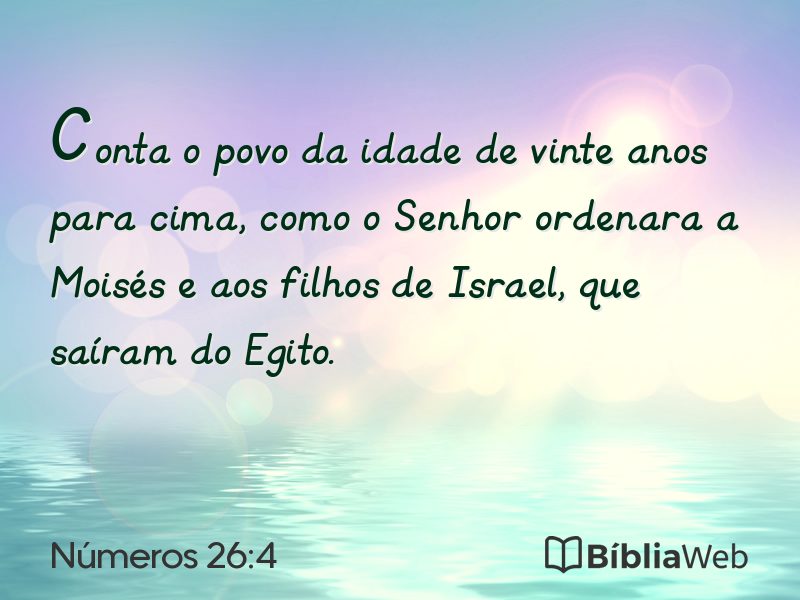 Números 26:4 em imagem para compartilhar