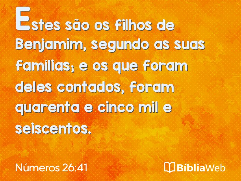 Números 26:41 em imagem para compartilhar