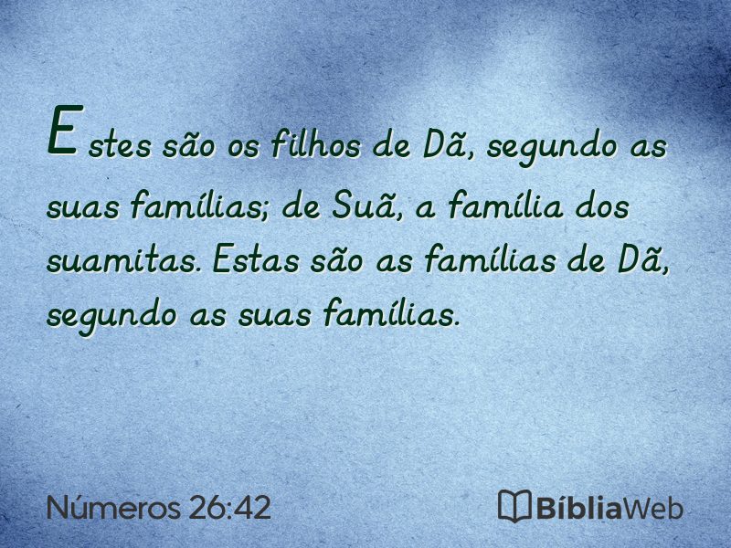 Números 26:42 em imagem para compartilhar