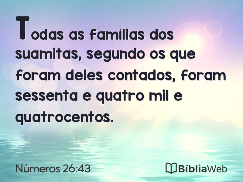 Números 26:43 em imagem para compartilhar