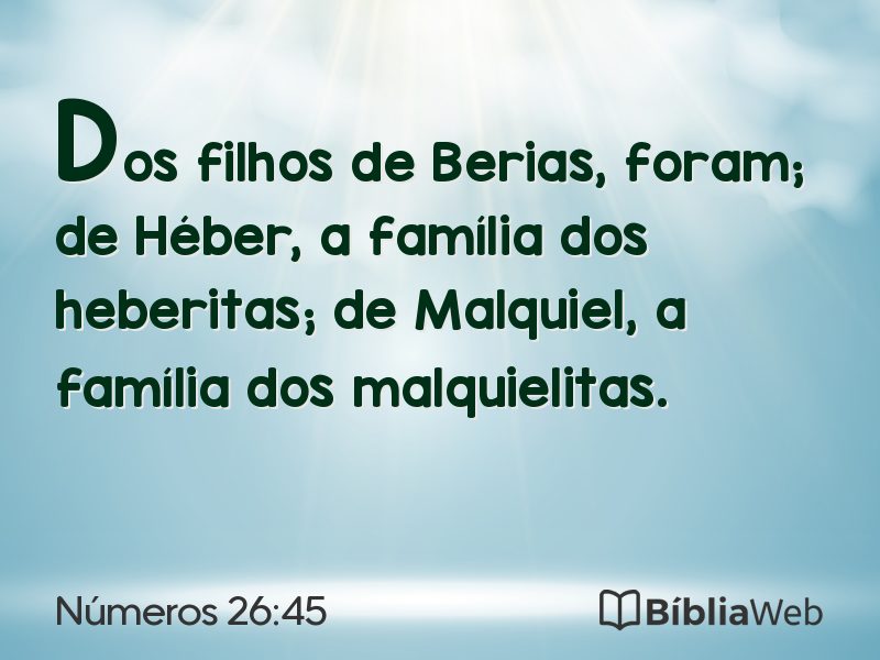 Números 26:45 em imagem para compartilhar
