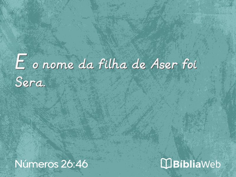 Números 26:46 em imagem para compartilhar