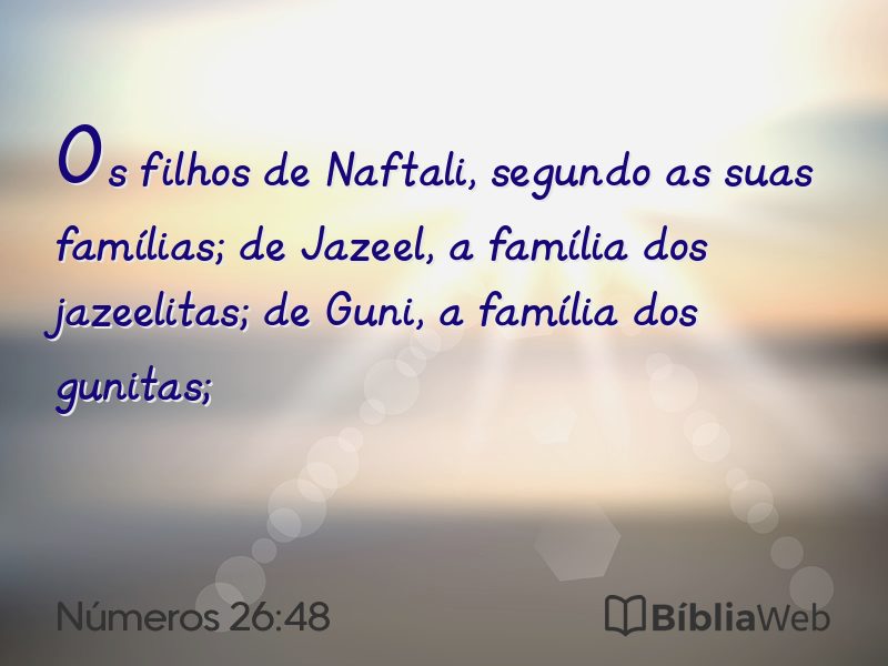 Números 26:48 em imagem para compartilhar