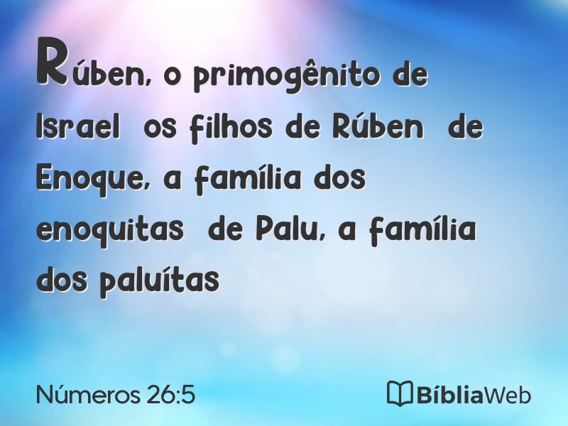 Números 26:5 em imagem para compartilhar