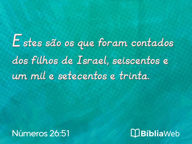 Números 26:51 em imagem para compartilhar