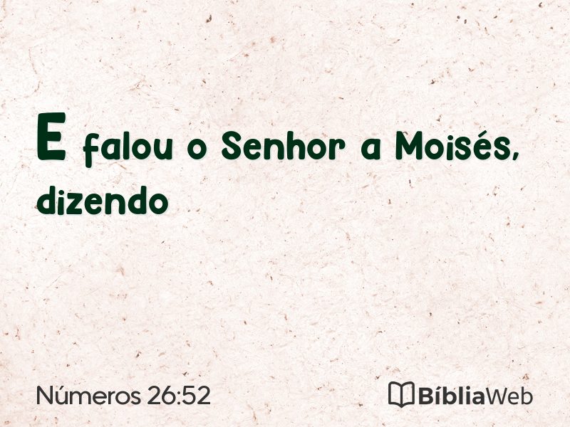 Números 26:52 em imagem para compartilhar