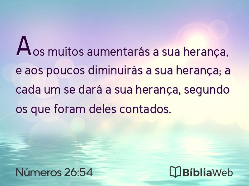 Números 26:54 em imagem para compartilhar