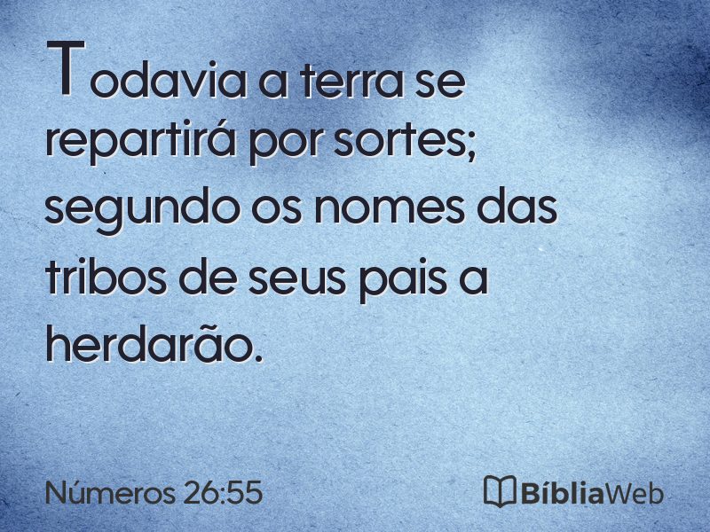 Números 26:55 em imagem para compartilhar