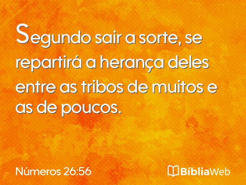 Números 26:56 em imagem para compartilhar
