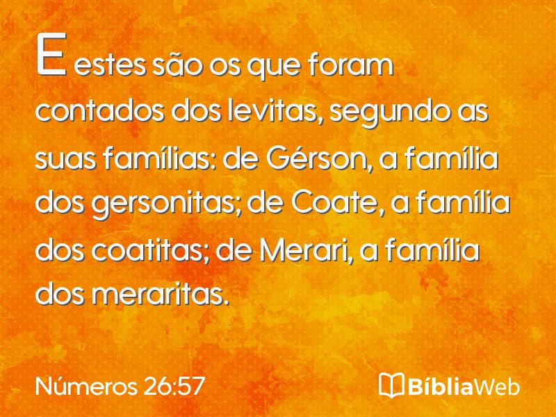Números 26:57 em imagem para compartilhar