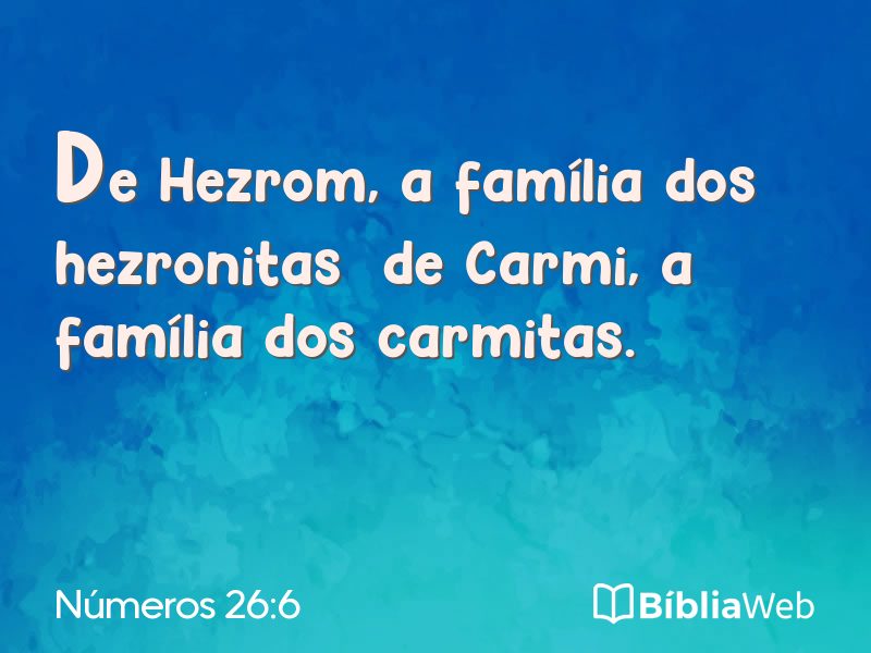 Números 26:6 em imagem para compartilhar