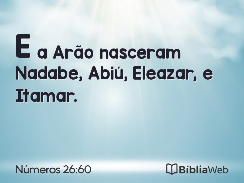 Números 26:60 em imagem para compartilhar