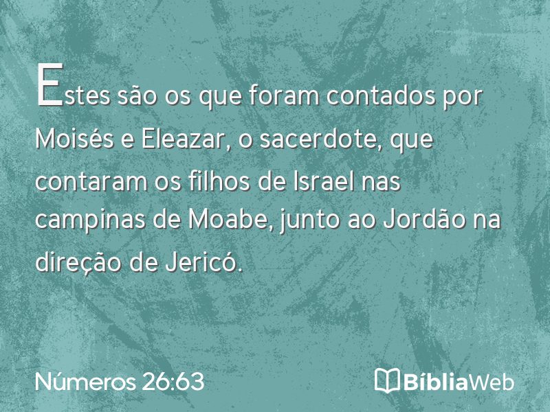 Números 26:63 em imagem para compartilhar