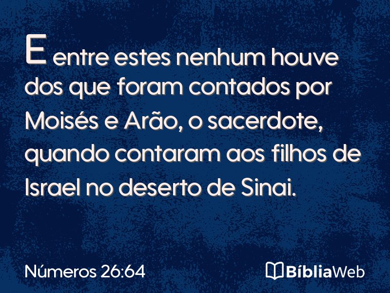 Números 26:64 em imagem para compartilhar