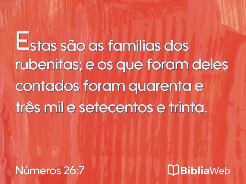 Números 26:7 em imagem para compartilhar