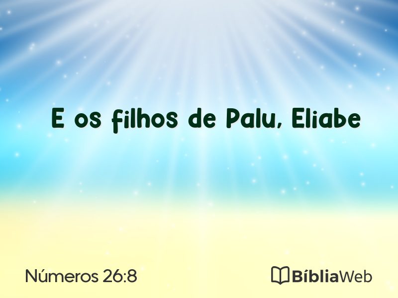 Números 26:8 em imagem para compartilhar