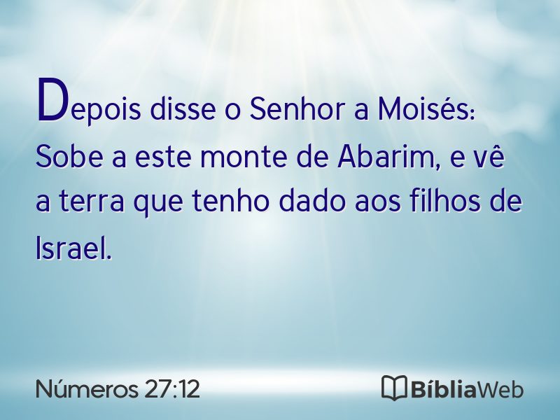 Números 27:12 em imagem para compartilhar