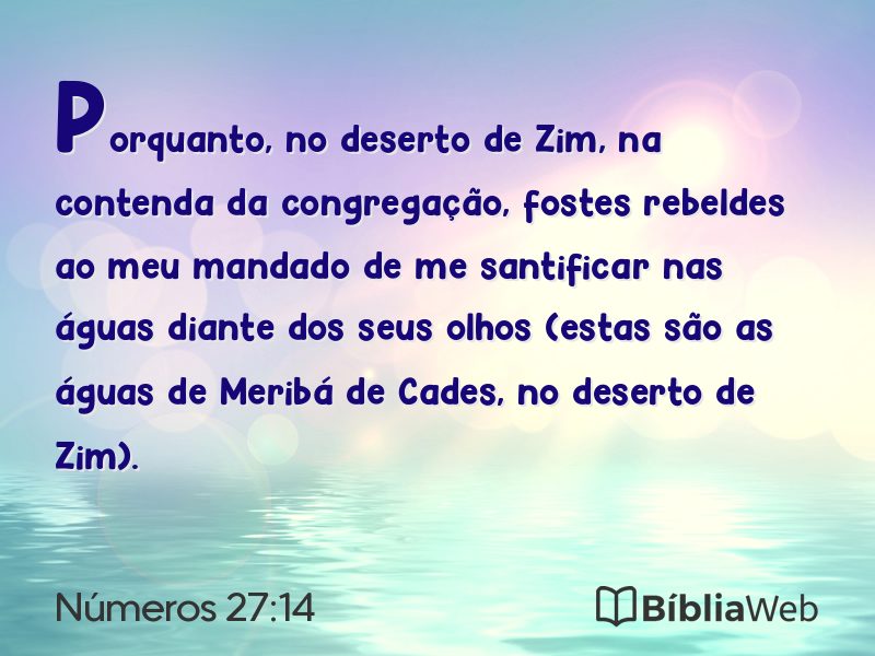 Números 27:14 em imagem para compartilhar