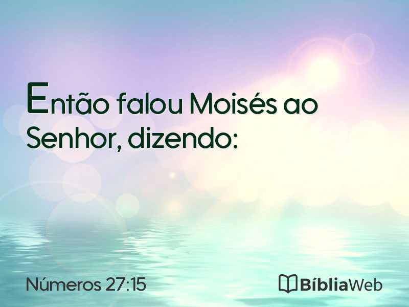 Números 27:15 em imagem para compartilhar