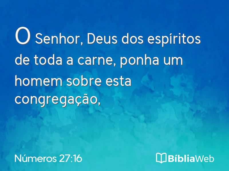 Números 27:16 em imagem para compartilhar