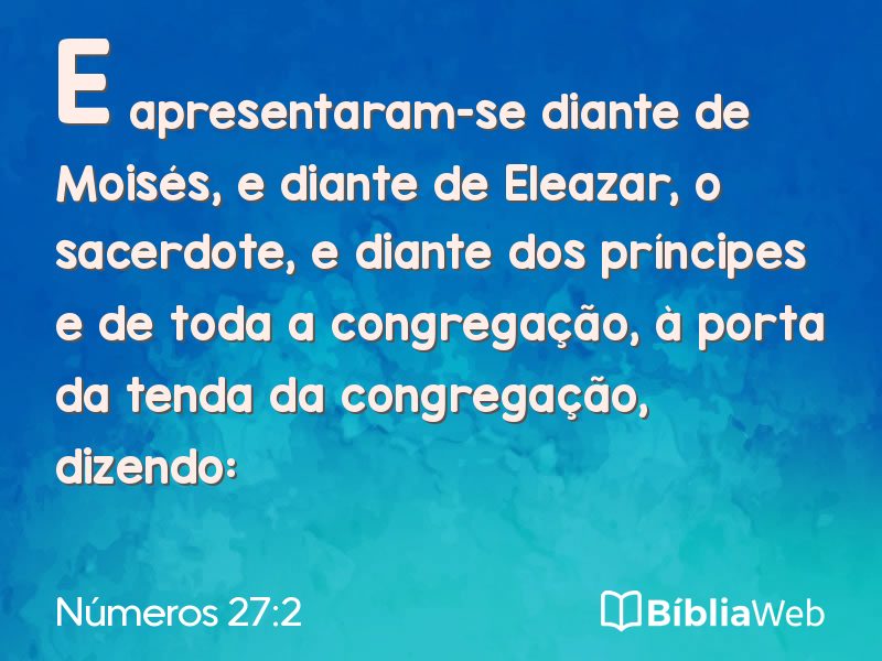Números 27:2 em imagem para compartilhar