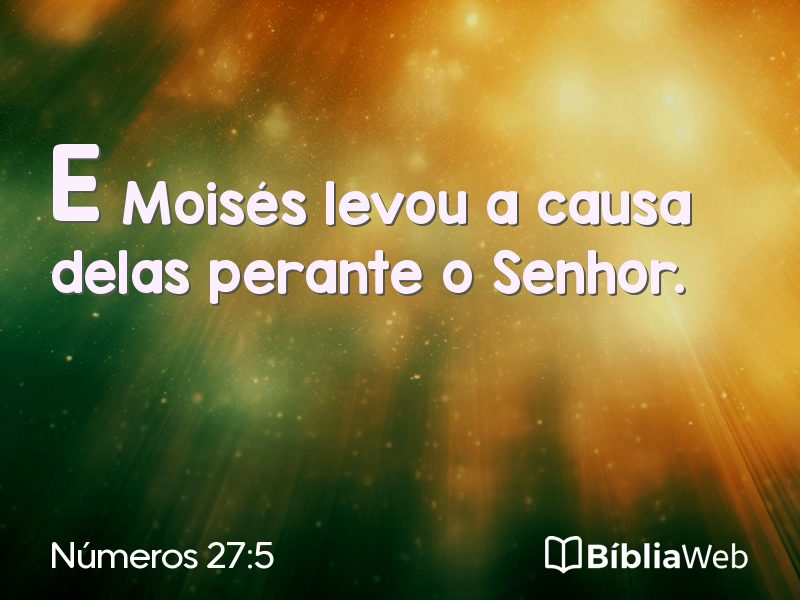 Números 27:5 em imagem para compartilhar