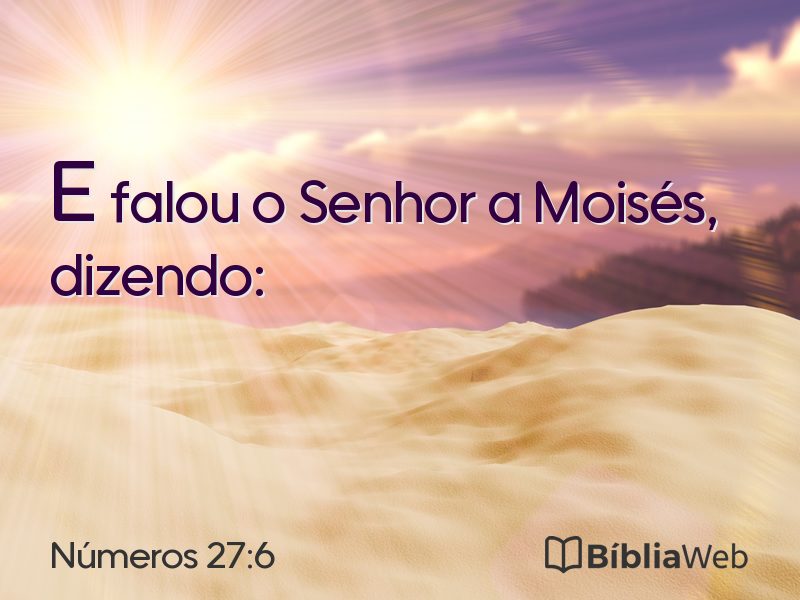 Números 27:6 em imagem para compartilhar
