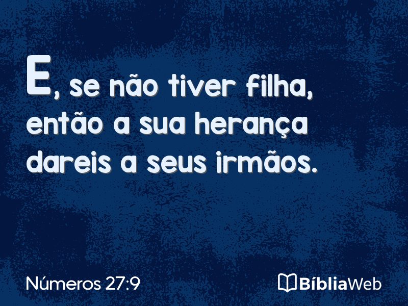 Números 27:9 em imagem para compartilhar