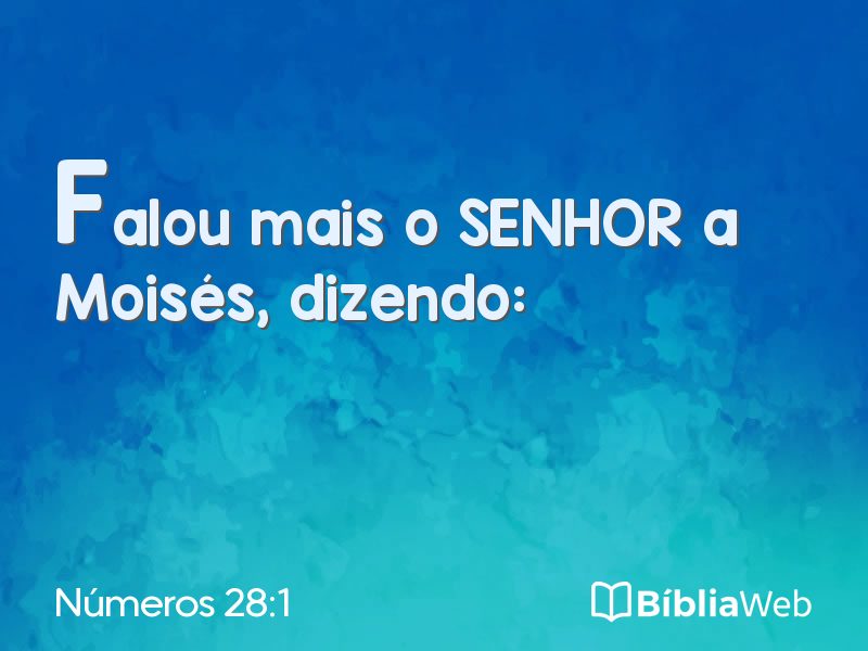 Números 28:1 em imagem para compartilhar