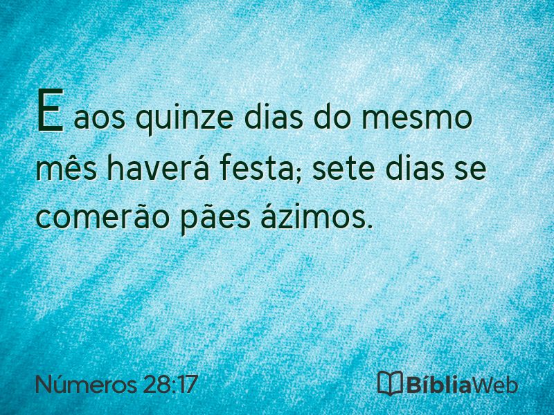 Números 28:17 em imagem para compartilhar