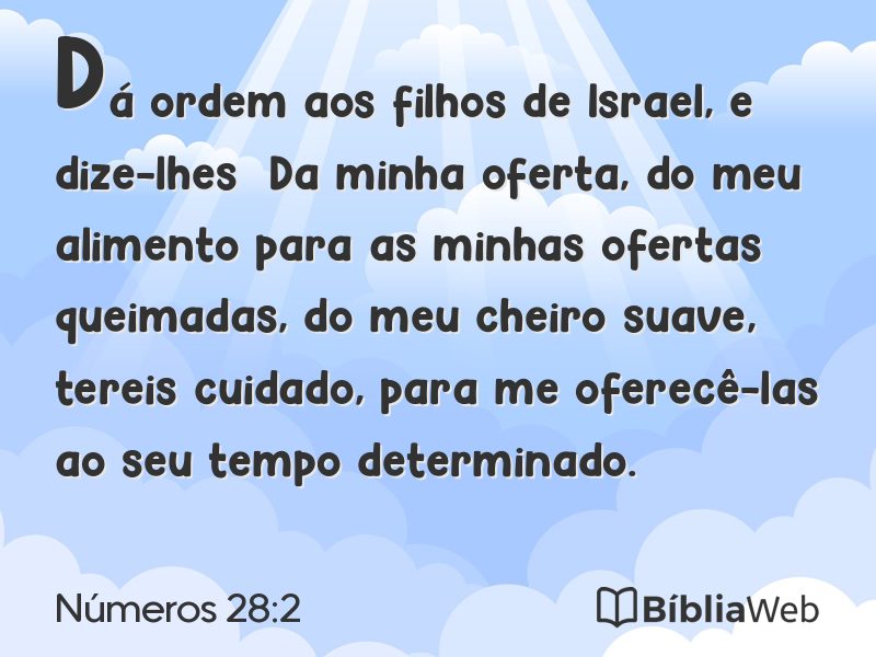 Números 28:2 em imagem para compartilhar