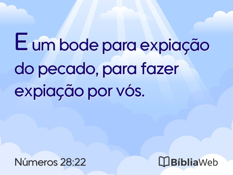 Números 28:22 em imagem para compartilhar