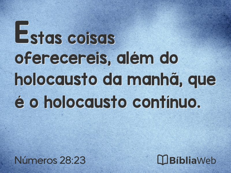 Números 28:23 em imagem para compartilhar
