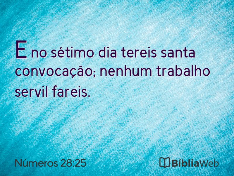 Números 28:25 em imagem para compartilhar