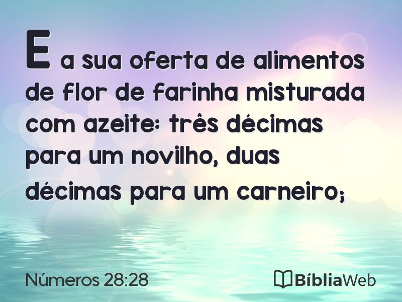 Números 28:28 em imagem para compartilhar