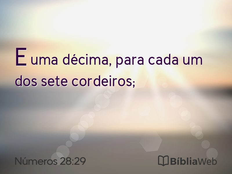 Números 28:29 em imagem para compartilhar